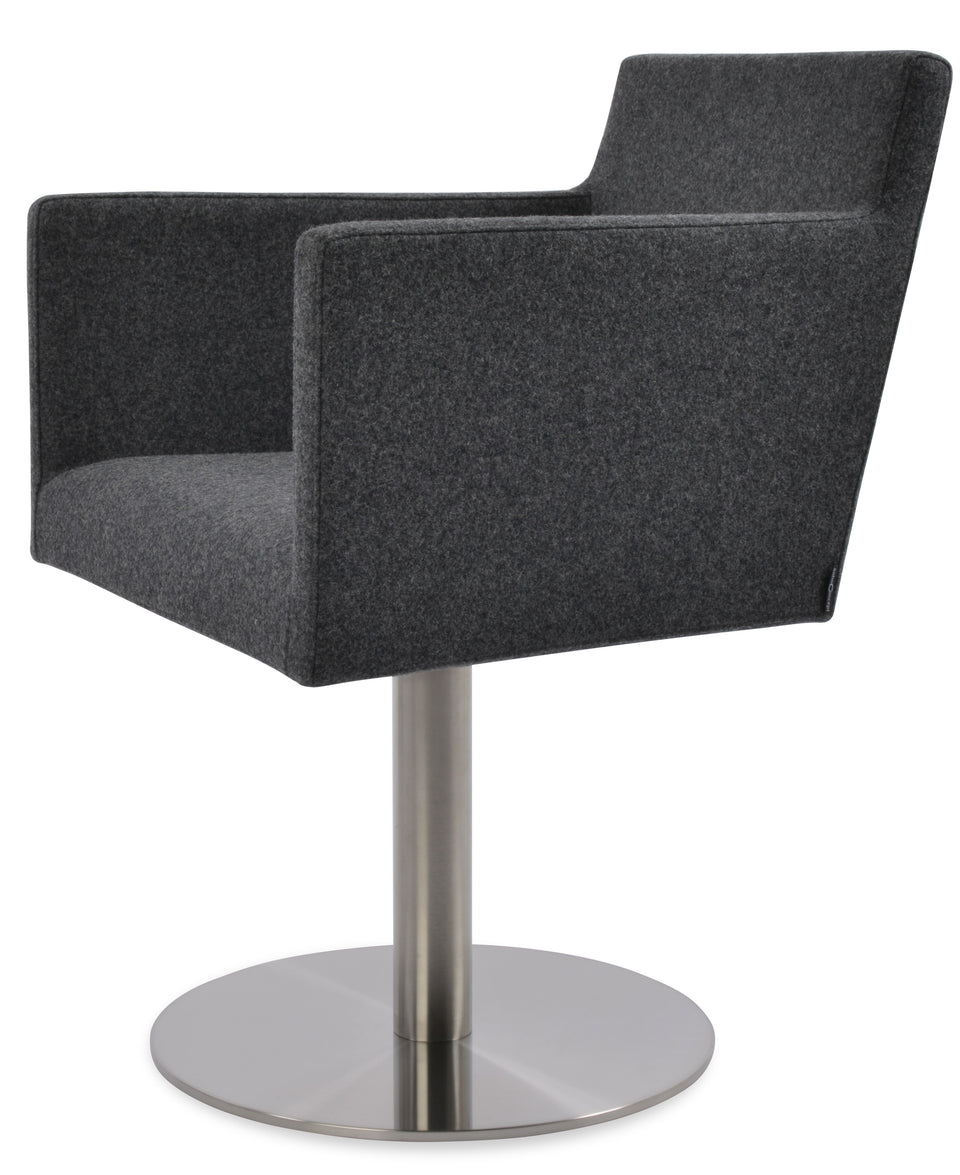 Harput Round Swivel Arm Chair.