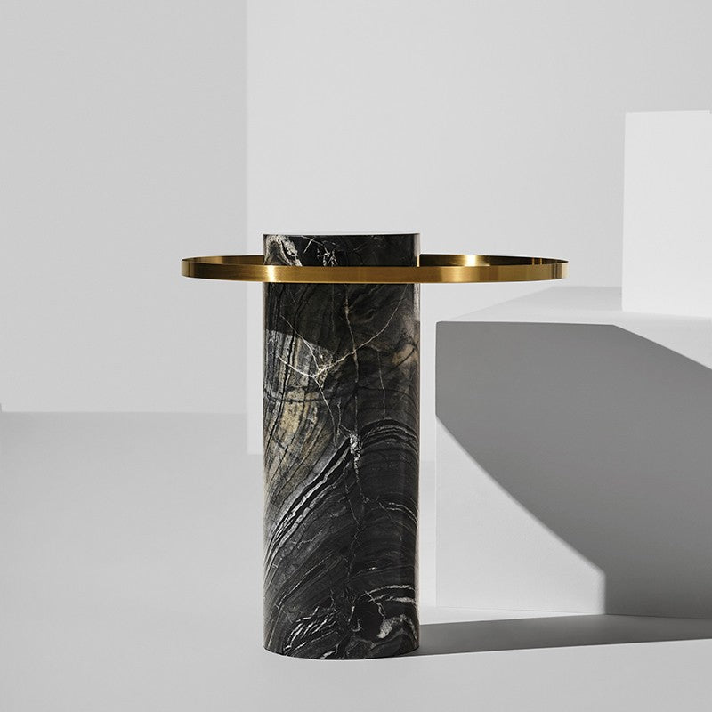 Pillar Side Table - Gold.