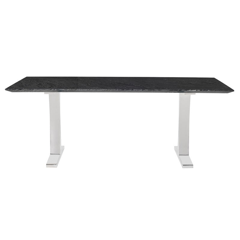 Toulouse Dining Table - Black Wood Vein.