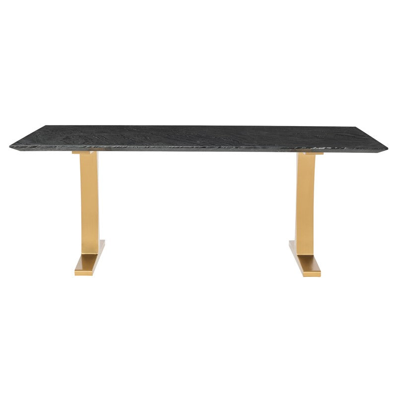 Toulouse Dining Table - Black Wood Vein.