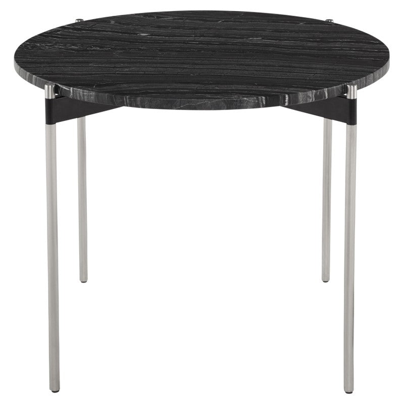 Pixie Side Table - Black Wood Vein.