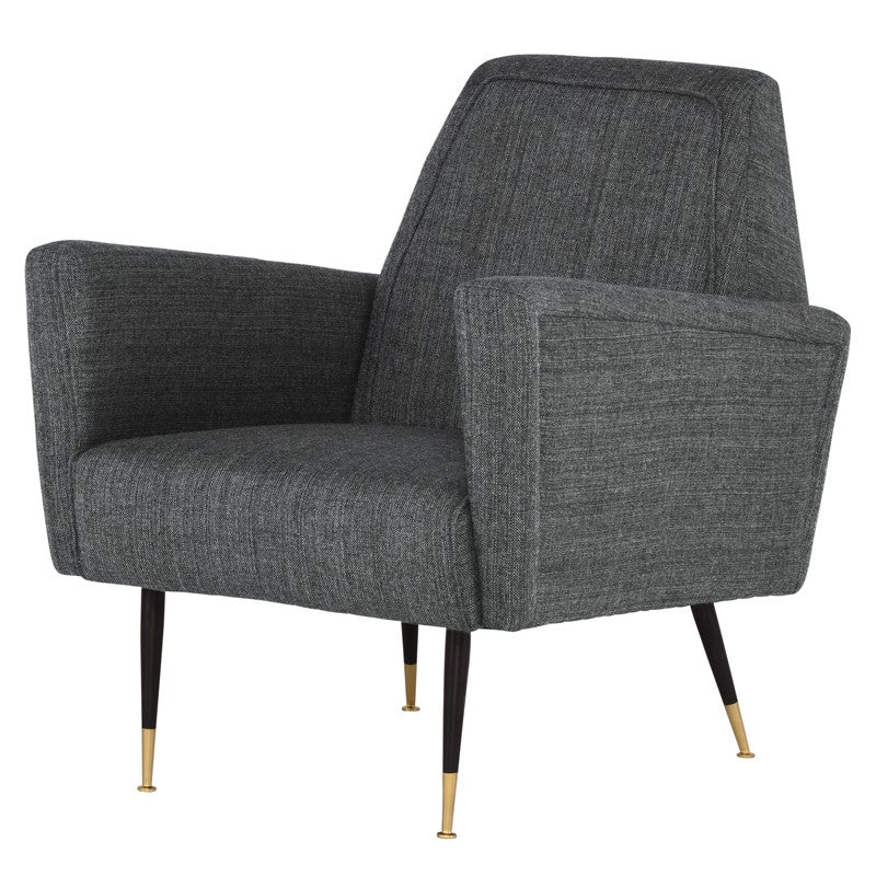 Victor Occasional Chair - Dark Grey Tweed.