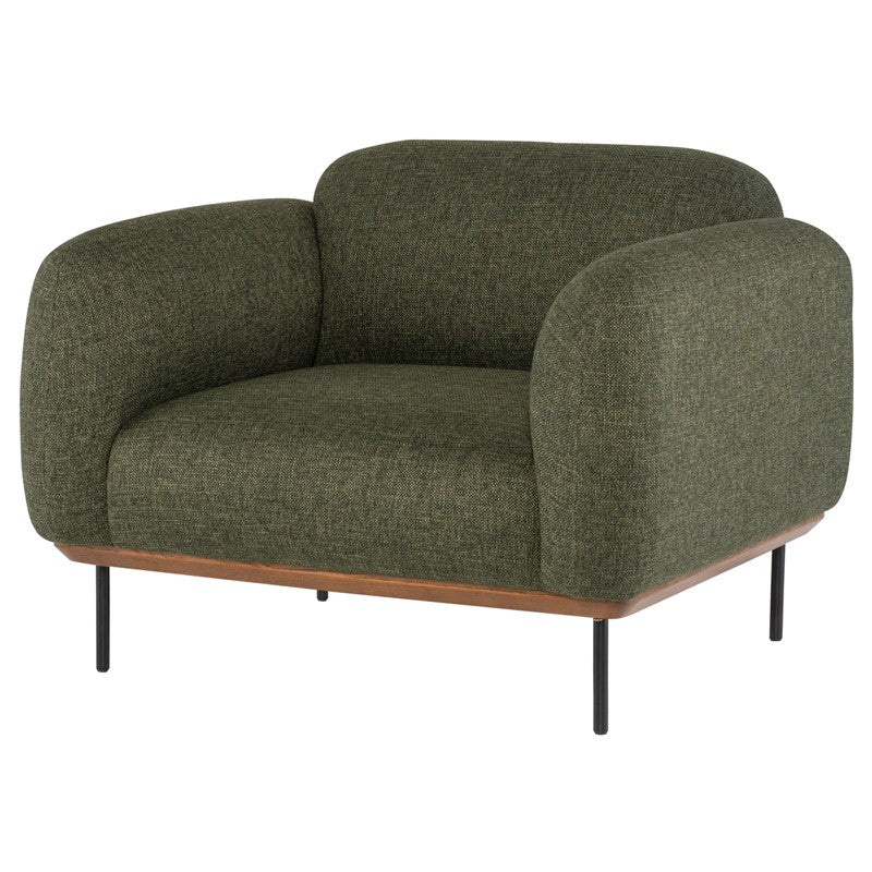 Benson Occasional Chair - Hunter Green Tweed.