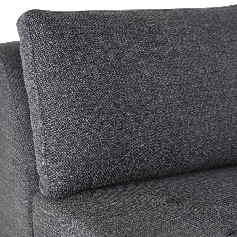 Janis Sofa Extension - Dark Grey Tweed.