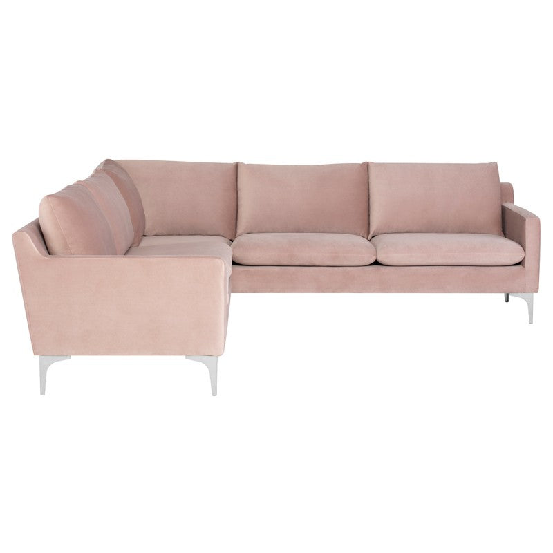 Anders L Sectional - Blush.