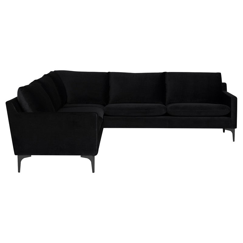 Anders L Sectional - Black.