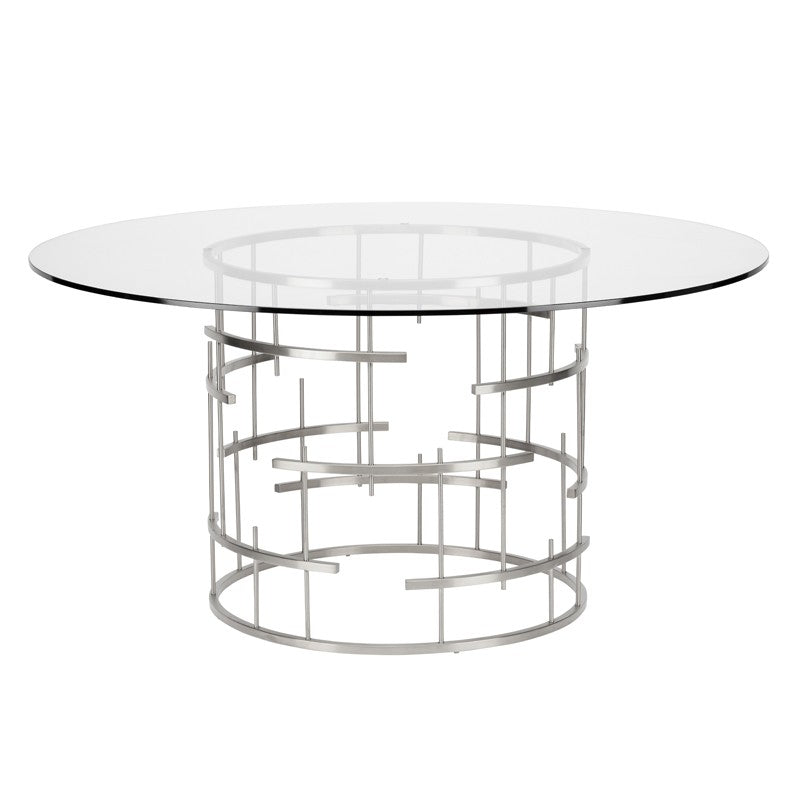 Round Tiffany Dining Table - Silver.