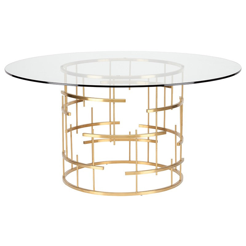 Round Tiffany Dining Table - Gold.