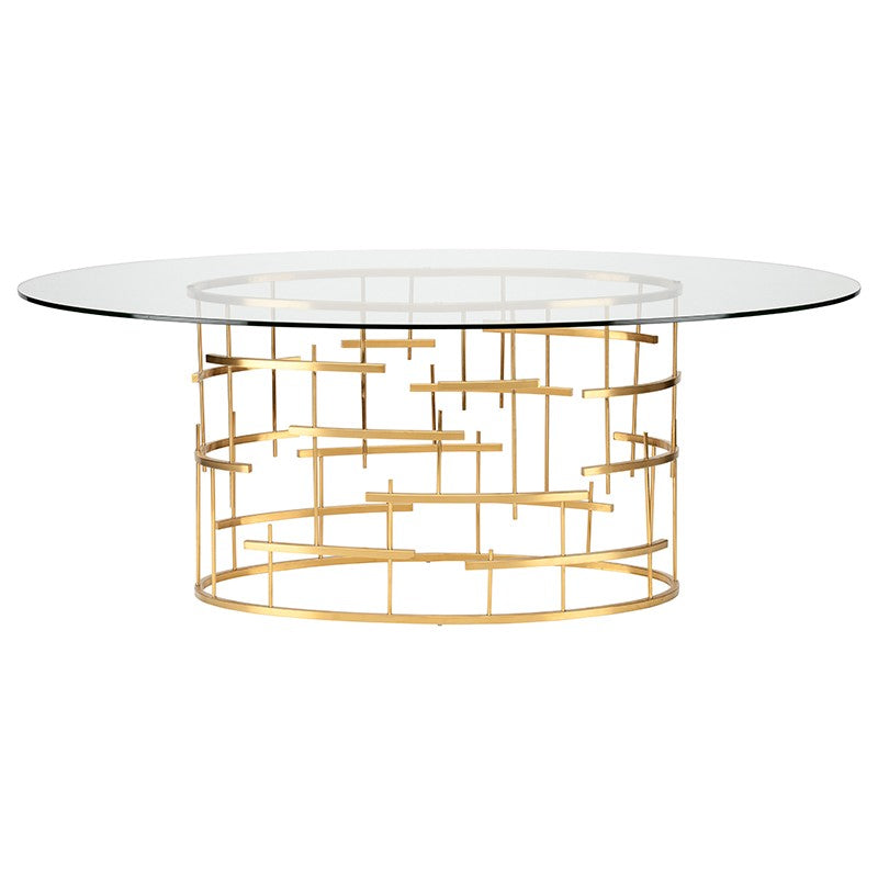Oval Tiffany Dining Table - Gold.