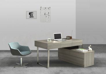 KD12 Modern Office Desk in Matte Grey.
