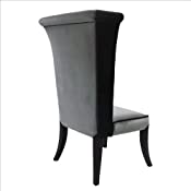 Mad Hatter Dining Chair In Gray Rich Velvet