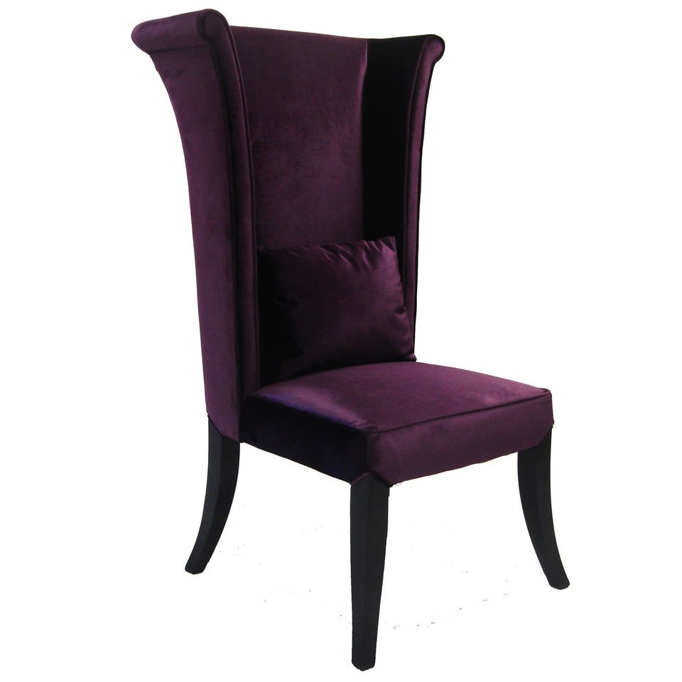 Mad Hatter Dining Chair In Purple Rich Velvet