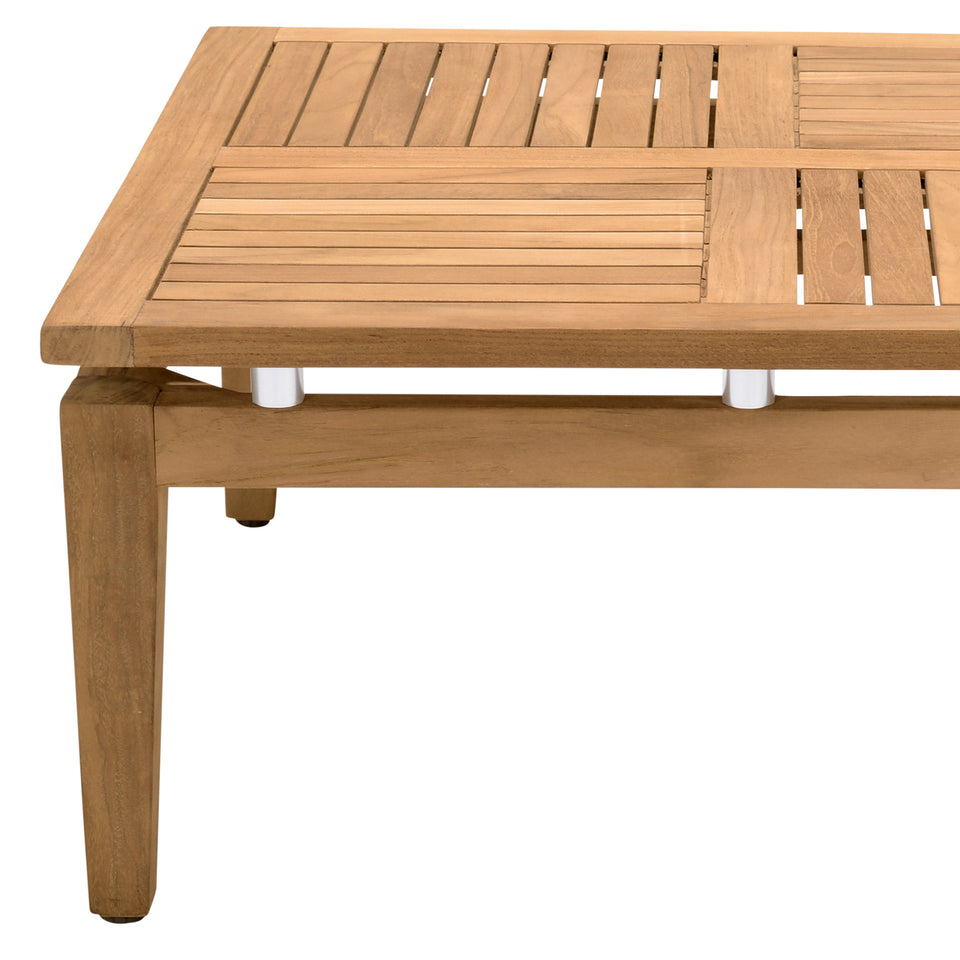 Arno Outdoor Square Teak Wood Coffee Table