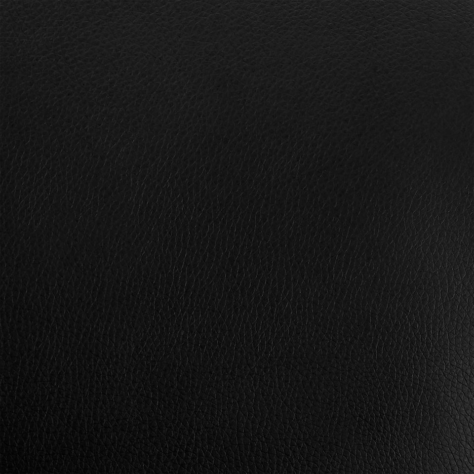 Aura Black Faux Leather and Black Metal Swivel 26" Counter Stool