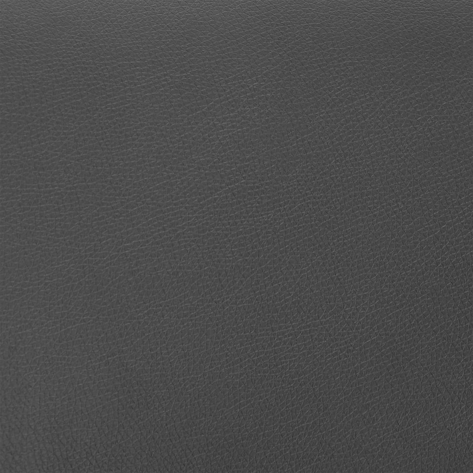 Brigden Gray Faux Leather and Black Metal Swivel 26" Counter Stool