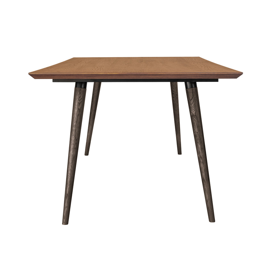 Coco Rustic Oak Wood Dining Table in Balsamico