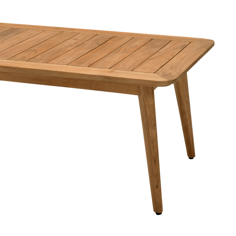 Eve Outdoor Rectangular Teak Wood Coffee Table