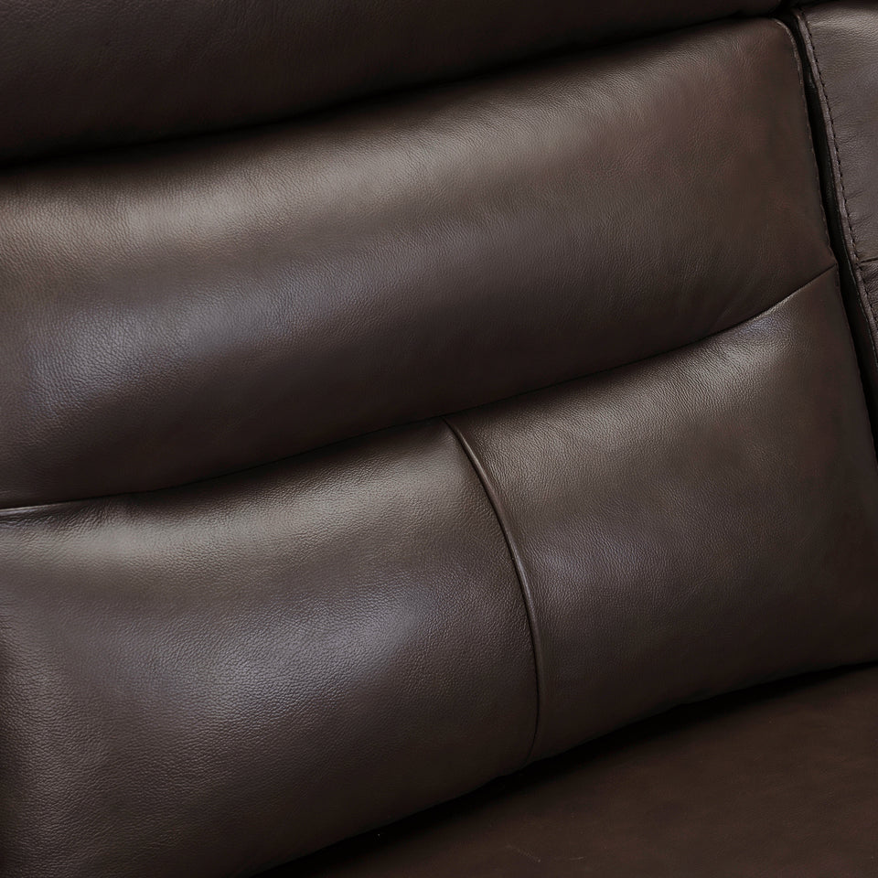 Hayward 82" Espresso Genuine Leather Power Reclining Sofa