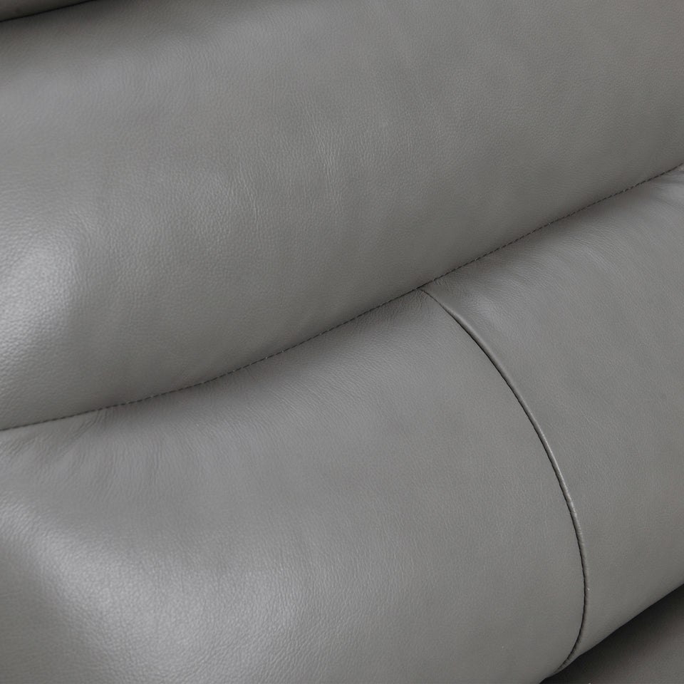Hayward 82" Dark Gray Genuine Leather Power Reclining Sofa