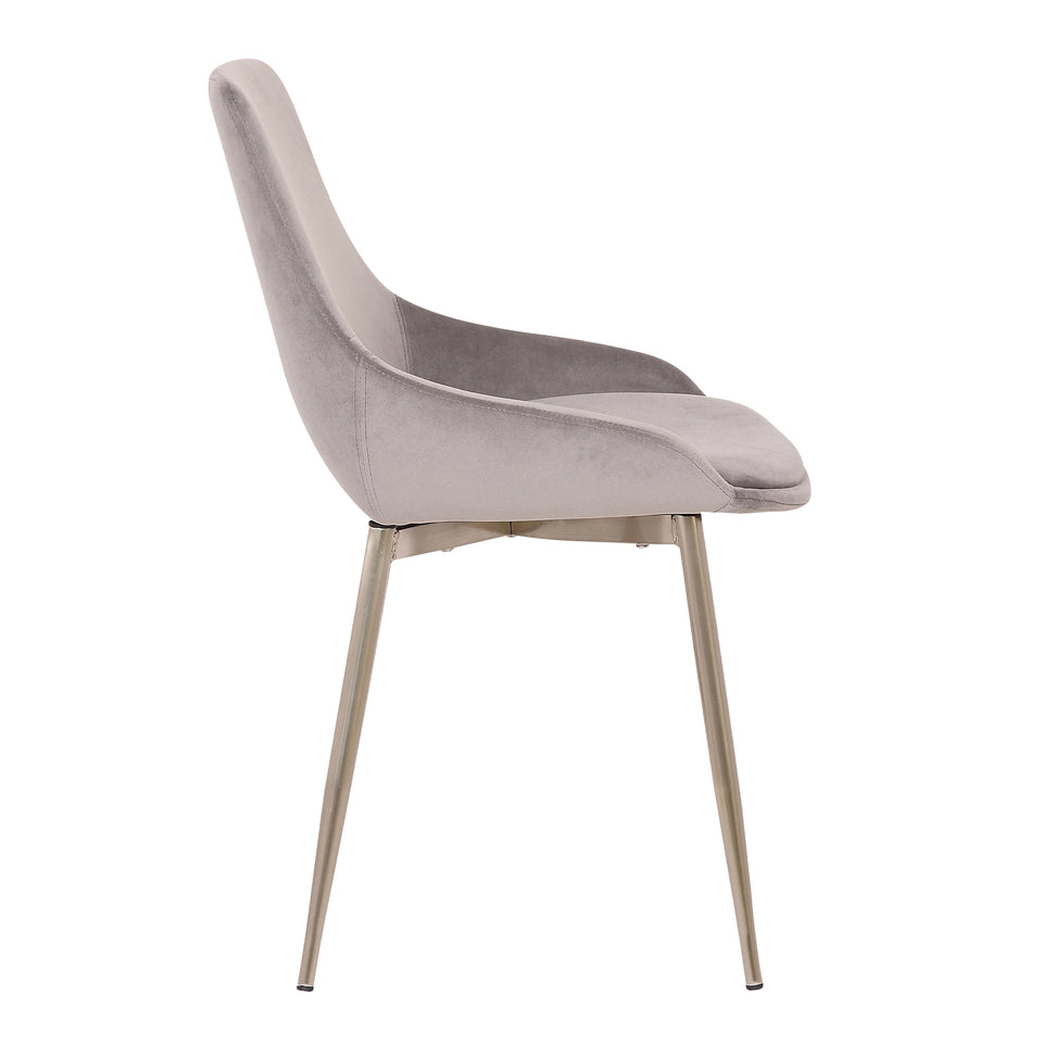 Heidi Gray Velvet Dining Accent Chair