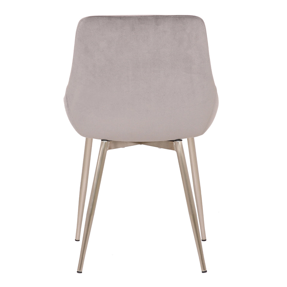 Heidi Gray Velvet Dining Accent Chair