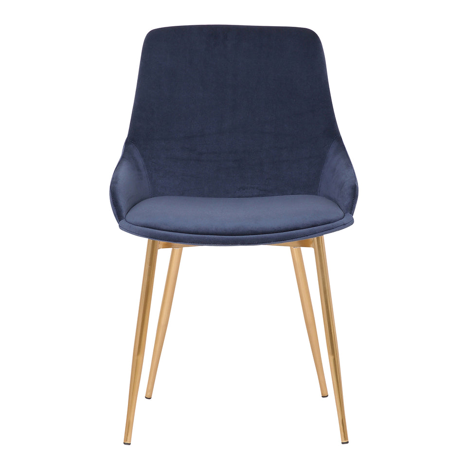 Heidi Blue Velvet Dining Accent Chair