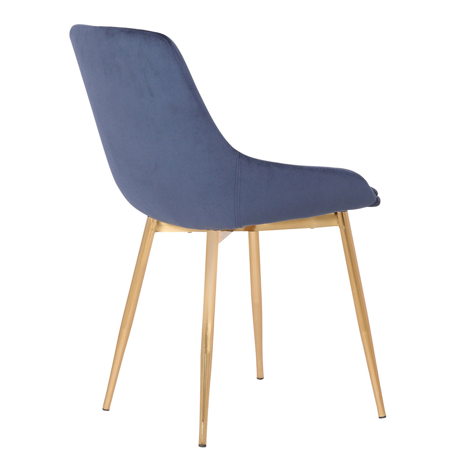 Heidi Blue Velvet Dining Accent Chair