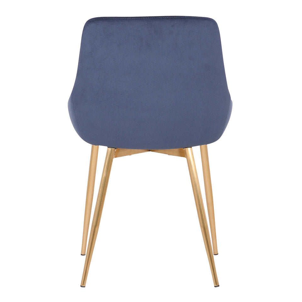 Heidi Blue Velvet Dining Accent Chair