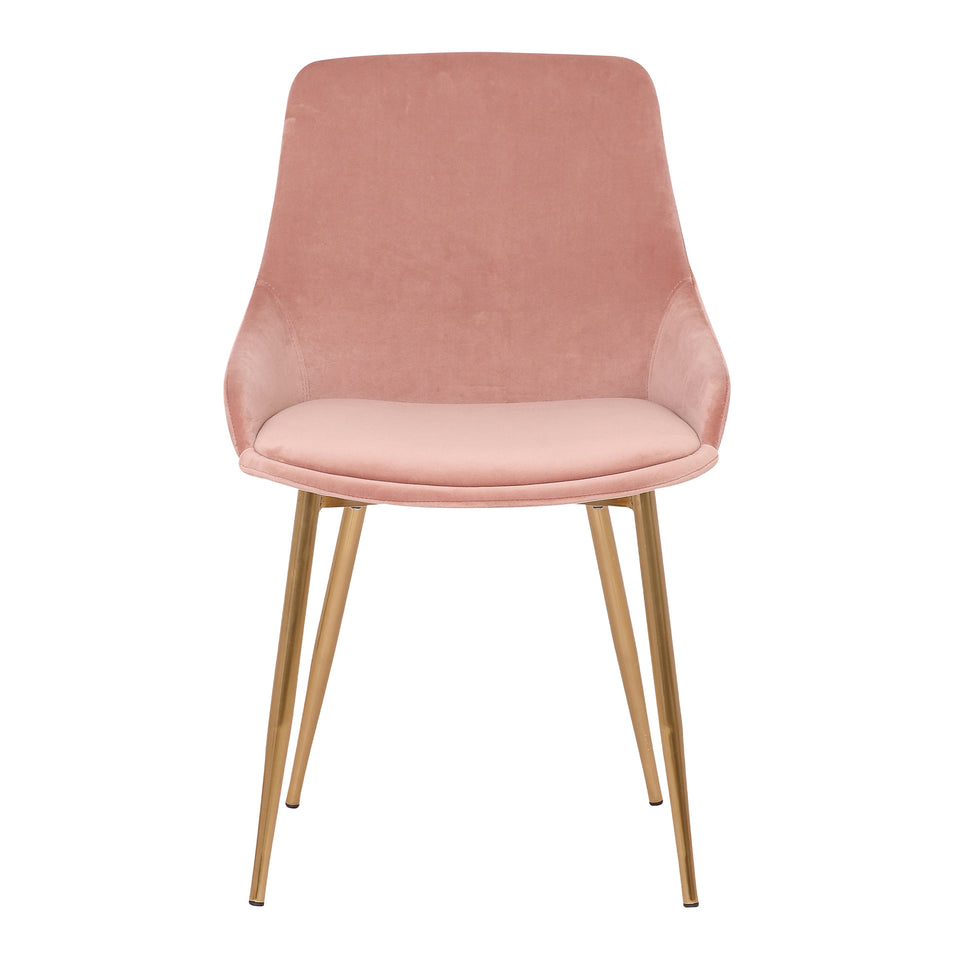 Heidi Blush Velvet Dining Accent Chair