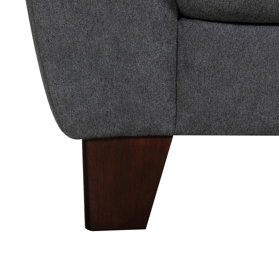 Kester 81" Square Arm Dark Gray Fabric Sofa