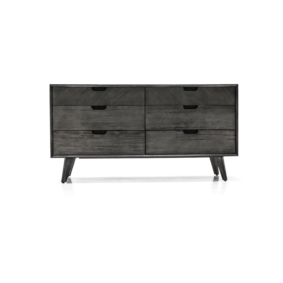 Mohave Mid-Century Tundra Gray Acacia 6 Drawer Dresser Mohave Mid-Century Tundra Gray Acacia 6 Drawer Dresser