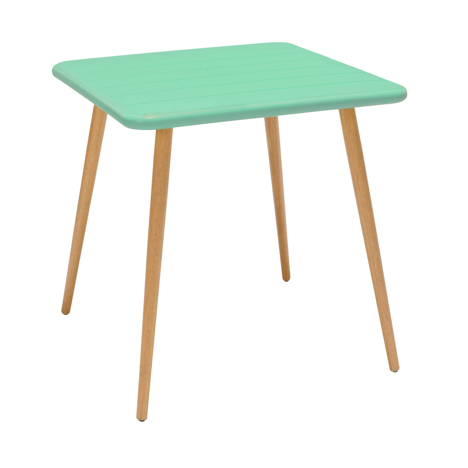 Nassau Square Outdoor Mint Green Eucalyptus Dining Table