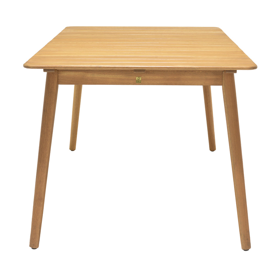 Nassau Outdoor Rectangle Dining Table in Natural Wood Finish