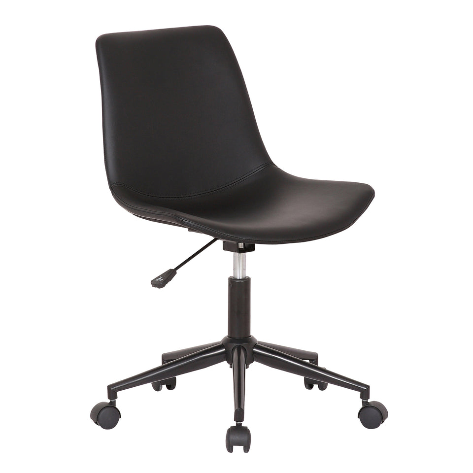 Optima Adjustable Black Faux Leather Task Chair
