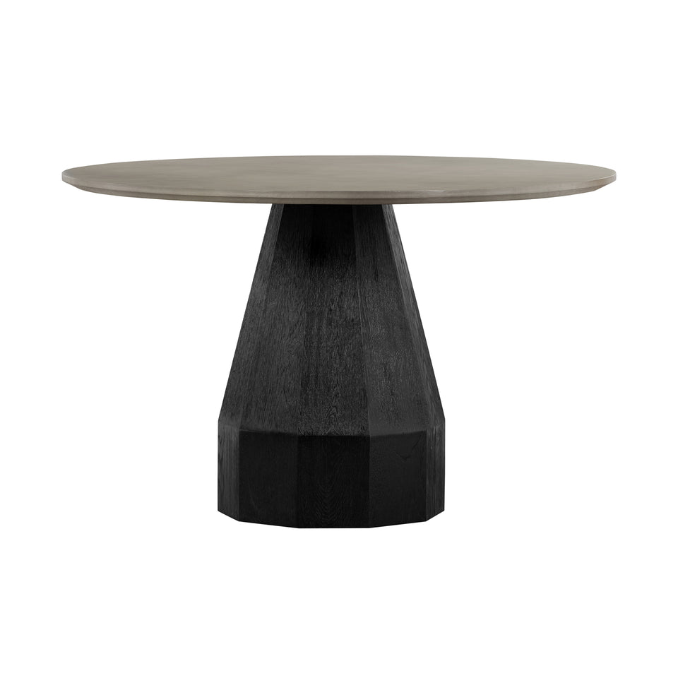 Revival Concrete and Oak Round Dining Table