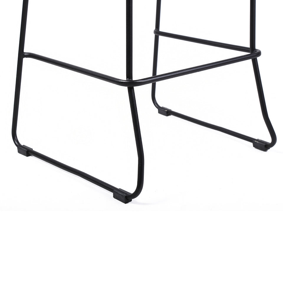Shasta 26" Outdoor Metal and Grey Rope Stackable Counter Stool