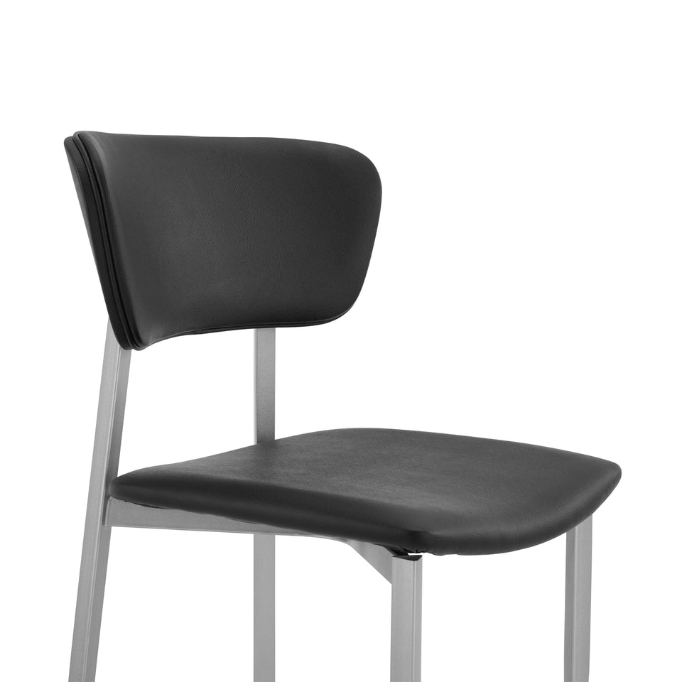 Tori Black Fabric and Metal Dining Room Chairs - Set of 2