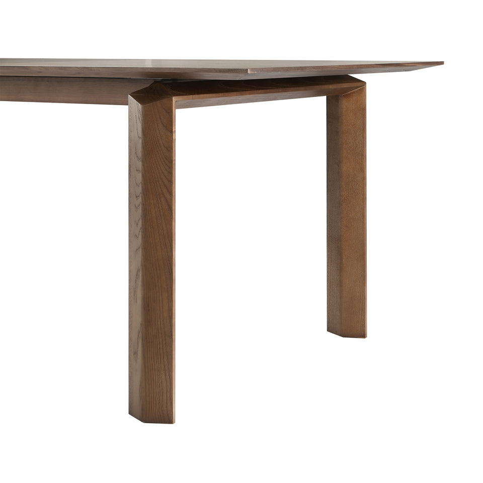 Treviso Mid-Century Extension Dining Table in Walnut Finish and Top