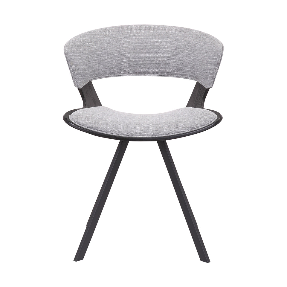 Ulric Wood and Metal Modern Dining Room Accent Chair