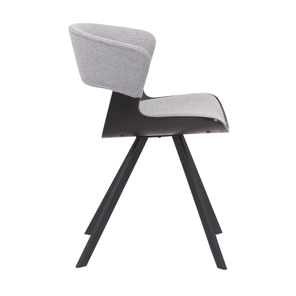 Ulric Wood and Metal Modern Dining Room Accent Chair