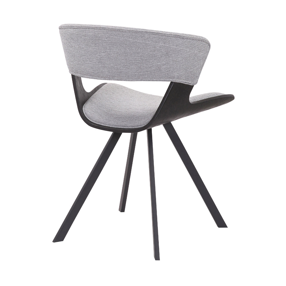 Ulric Wood and Metal Modern Dining Room Accent Chair