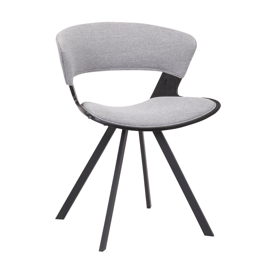 Ulric Wood and Metal Modern Dining Room Accent Chair