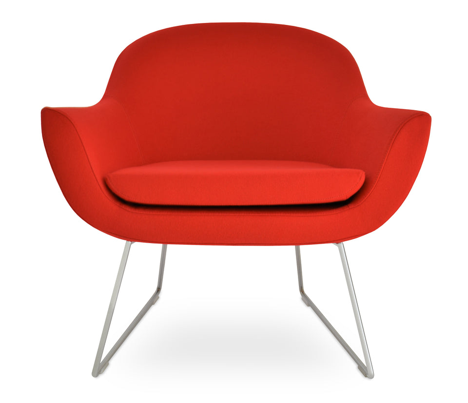 Madison Armchair Wire Sled Base.