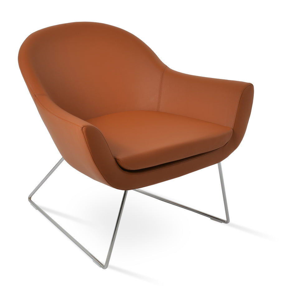 Madison Armchair Wire Sled Base.