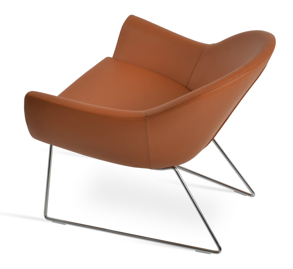 Madison Armchair Wire Sled Base.