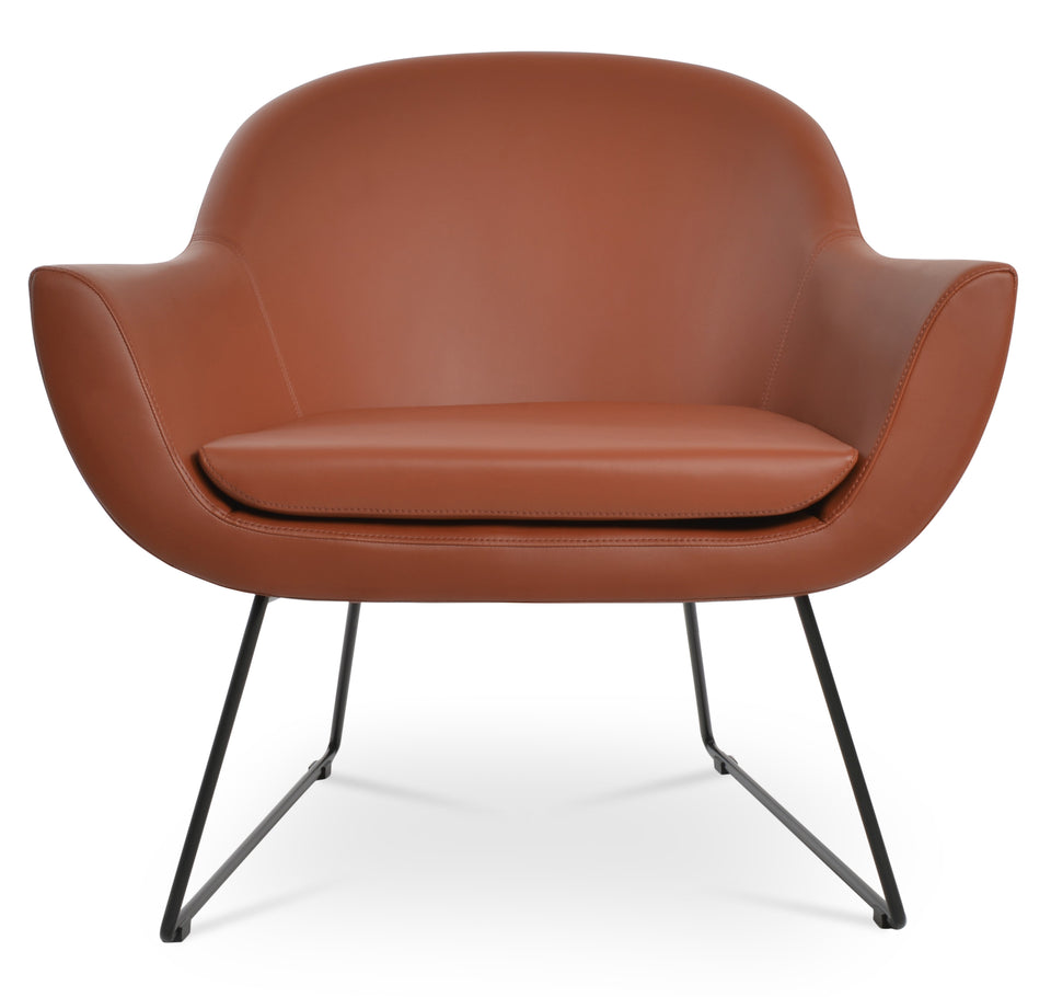 Madison Armchair Wire Sled Base.