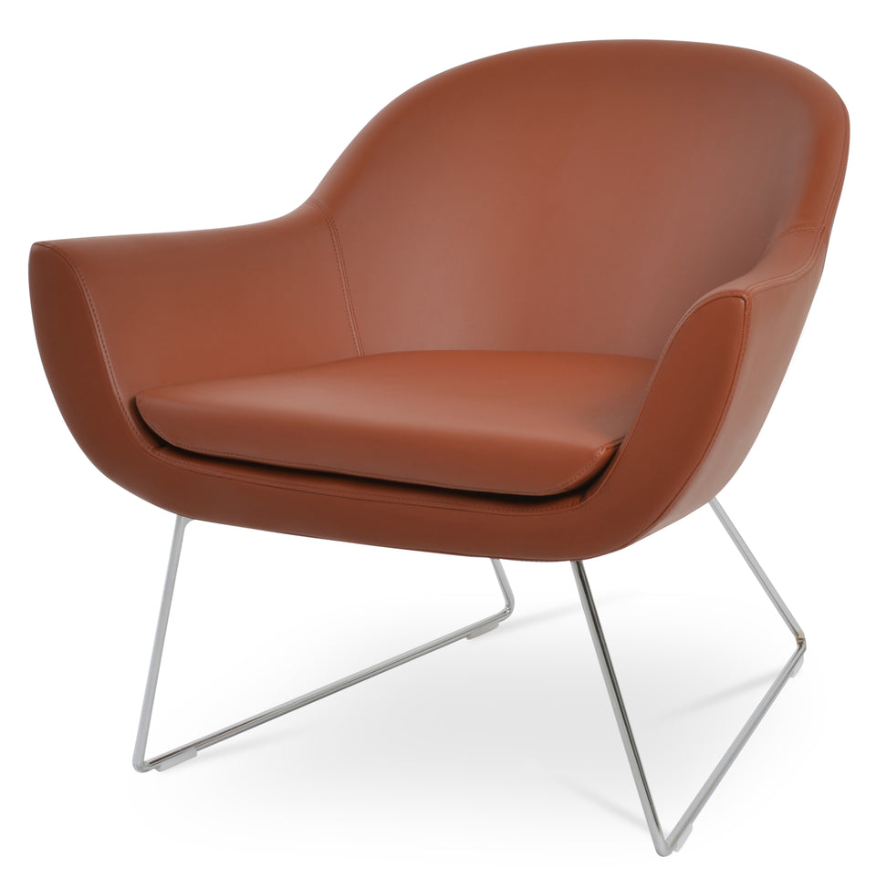 Madison Armchair Wire Sled Base.