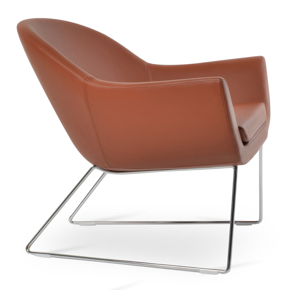 Madison Armchair Wire Sled Base.