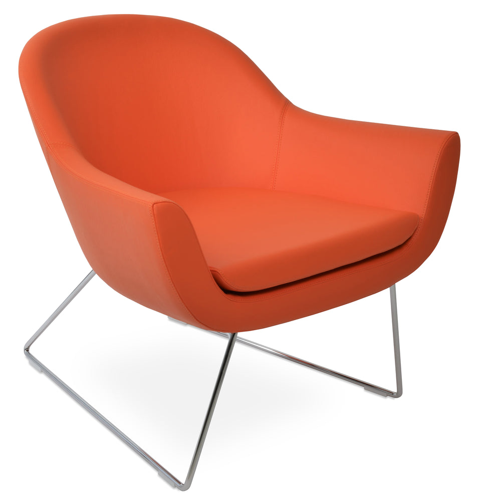 Madison Armchair Wire Sled Base.