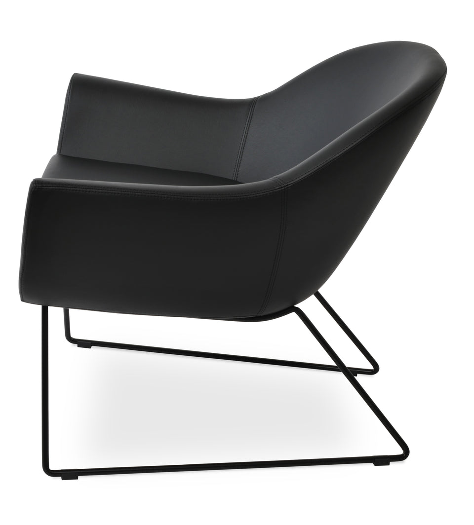 Madison Armchair Wire Sled Base.